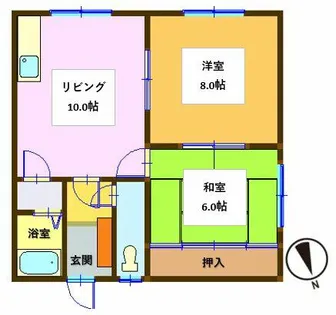 コーポラス【201号室】の間取り