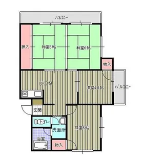 福岡県北九州市門司区藤松2丁目【マンション】の間取り
