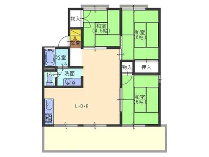 セジュール男山【109号室】の間取り