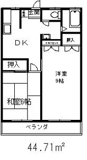 コーポ桜ヶ丘【1階】の間取り