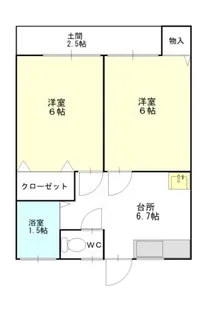 相原コーポ【1階】の間取り