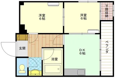 フレンドリー北田辺【503号室】の間取り