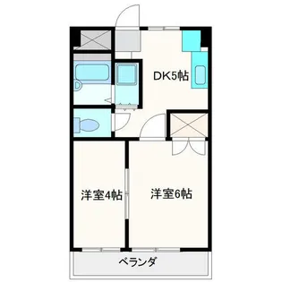 コーポKAWAHARA【1階】の間取り