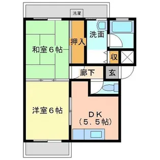 道場山ハイツ【301号室】の間取り