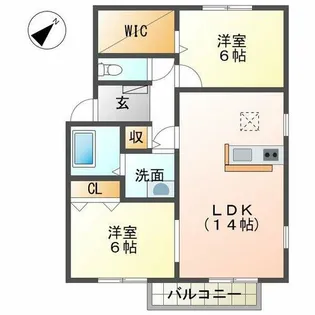 ロイヤルステージB【2階】の間取り