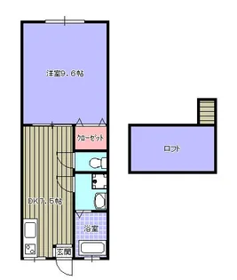 メゾンドソレイユ【202号室】の間取り
