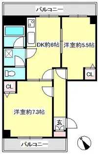 ハギノハウス【3階】の間取り