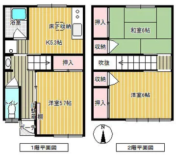 コーポ塚本【3号室】の間取り