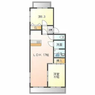 ロイヤルグリーン【1階】の間取り