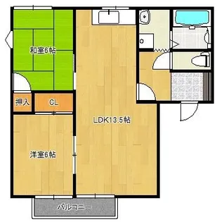 福岡県久留米市南3丁目【アパート】の間取り