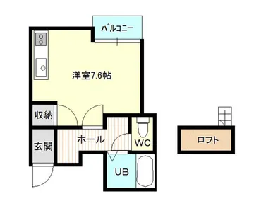 クレッシェンド西南【202号室】の間取り
