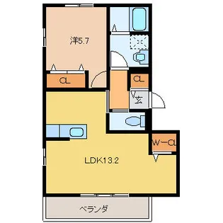 グレイシャスコート【301号室】の間取り