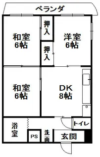 鎮西橋VIPマンション【406号室】の間取り