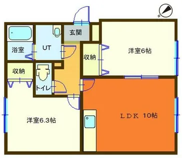 エンジェルハウス【102号室】の間取り