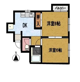 fメゾン雲雀ヶ岡【301号室】の間取り