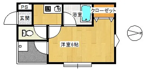 藤井マンション【202号室】の間取り