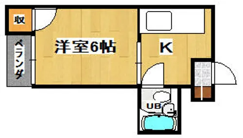 第一シャトレ筒井【102号室】の間取り