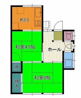岸上貸家【101号室】の間取り