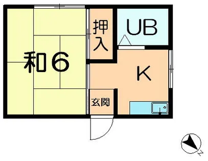 奈良県生駒市東旭ケ丘【アパート】の間取り