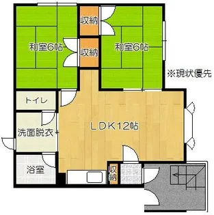 北海道札幌市南区南沢一条3丁目【アパート】の間取り