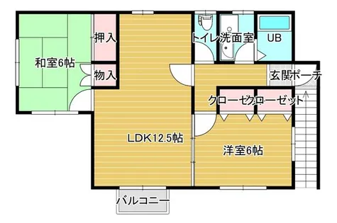 ボヌール中井口【2階】の間取り