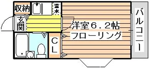 ルミエール小松【408号室】の間取り