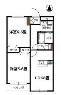 コーポラス伏見【212号室】の間取り