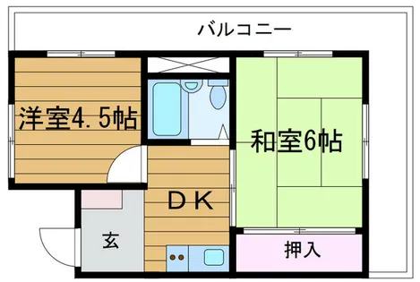 青葉丘コーポ【406号室】の間取り