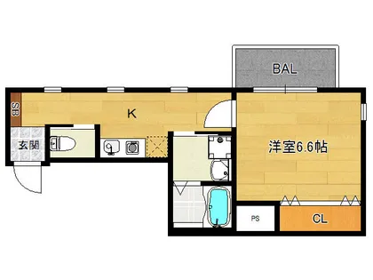 ラフェスタ天神川【1階】の間取り