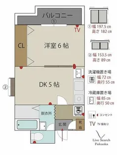 コムフォート室見【301号室】の間取り