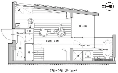T-ステージ新栄【201号室】の間取り