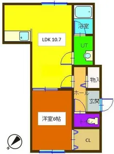 ノースウェルズ8【202号室】の間取り