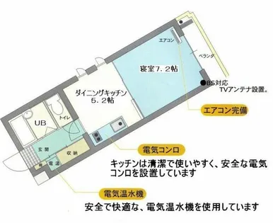 サンバティーク【203号室】の間取り