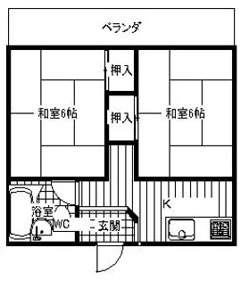平山ハイツ【1階】の間取り
