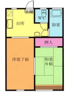 安武ハイツ【2階】の間取り
