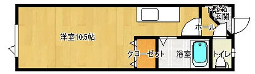 セゾンドフェニックス【2F号室】の間取り