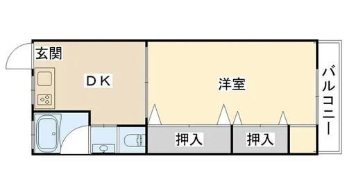 ハイクオリティ向陵【2階】の間取り