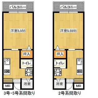 TS一号館【302号室】の間取り