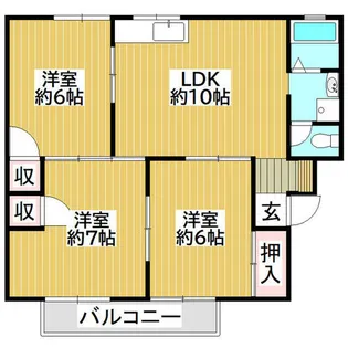 シャルム井原里【A202号室】の間取り