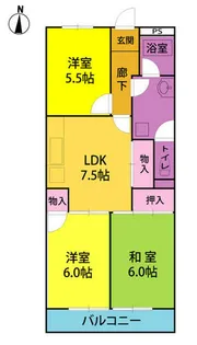 OS・SKYスカイマンション植田南【203号室】の間取り