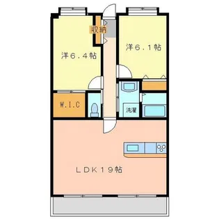 ラフィーネ新川【2階】の間取り