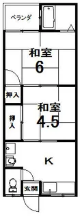 京都府向日市上植野町南小路【アパート】の間取り