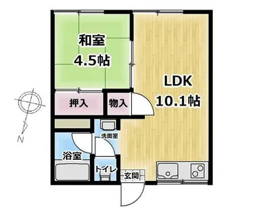 倉梯ハイツ【2階】の間取り