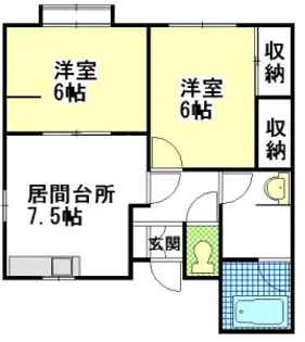 ONLYワン富岸【1階】の間取り