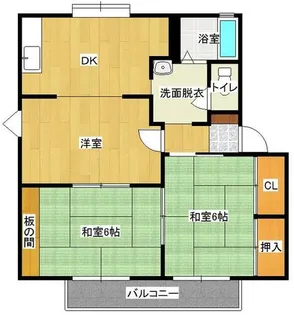 パークハイツ南王子B【202号室】の間取り