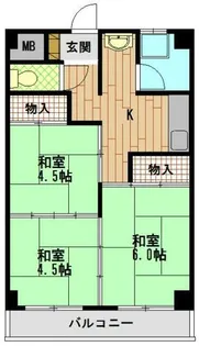 深江マンション【4階】の間取り