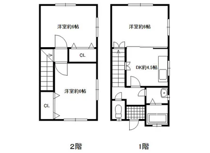 福岡県北九州市八幡西区陣原3丁目【テラスハウス】の間取り