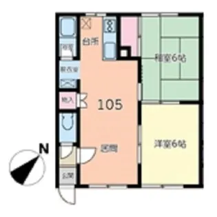 メゾン・オーエヌ【105号室】の間取り
