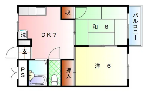 エクセル千友【203号室】の間取り