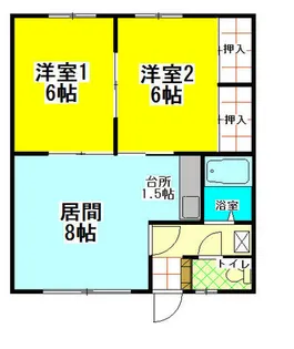明神町マンション【B12号室】の間取り